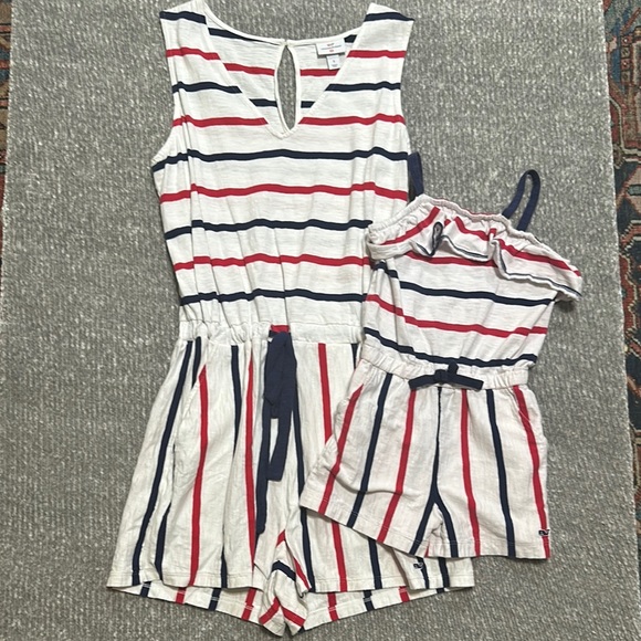 Vineyard Vines Other - Vineyard vines for target mommy & me matching red white & blue stripe rompers